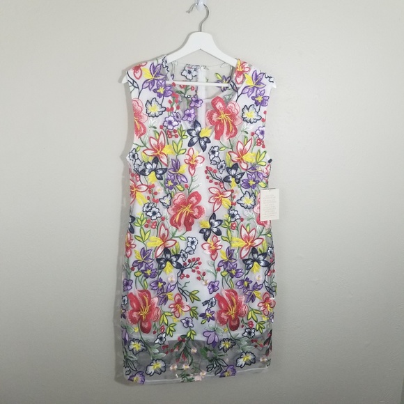 🎆HP🎆NWT Alexia Admor Floral Embroidered Dress - Picture 3 of 8